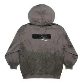 Moletom com capuz e fecho Gaffer Heavy Washed, corte justo «Cinza» 720424TNVK51227