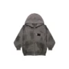 Moletom com capuz e fecho Gaffer Heavy Washed, corte justo «Cinza» 720424TNVK51227