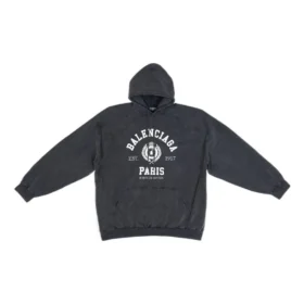 Moletom com capuz e logótipo universitário Est. 1917 «Washed Black» 697879TMV991000 Moletom com capuz e logótipo universitário Est. 1917 «Washed Black» 697879TMV991000