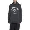 Moletom com capuz e logótipo universitário Est. 1917 «Washed Black» 697879TMV991000