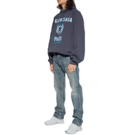Moletom com capuz e logótipo universitário «Navy» 697879TMV964140