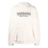 Moletom com capuz e logótipo Worldwide “Branco Giz Preto” 674986TLVA99054