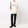 Moletom com capuz e logótipo Worldwide “Branco Giz Preto” 674986TLVA99054