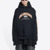 Moletom com capuz Hoodies de corte largo «Black» 674986TLVJ21074