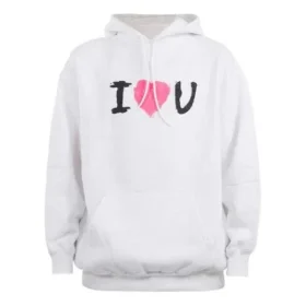 Moletom com capuz «I Love U» «Branco» 570811TJVL69040