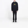 Moletom com capuz oversize em malha entrelaçada «Preto Amarelo» 578138TEV191361