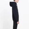 Moletom com capuz oversize em malha entrelaçada «Preto Amarelo» 578138TEV191361