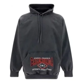 Moletom com capuz oversized B Authentic Vintage Jersey “Preto Desbotado” 697879TMVB11000