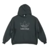 Moletom com capuz oversized com logótipo Balenciaga x adidas «Verde Branco» 712396TNVA93775