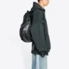 Moletom com capuz oversized com logótipo Balenciaga x adidas «Verde Branco» 712396TNVA93775