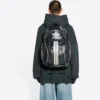 Moletom com capuz oversized com logótipo Balenciaga x adidas «Verde Branco» 712396TNVA93775