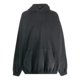 Moletom com capuz oversized do Fashion Institute «Preto Desbotado» 697879TMVK18190 Moletom com capuz oversized do Fashion Institute «Preto Desbotado» 697879TMVK18190