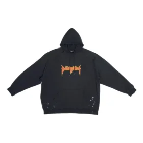 Moletom com capuz SBalenciaga Metallica, corte oversized «Black Orange» 697879TMV891055 Moletom com capuz SBalenciaga Metallica, corte oversized «Black Orange» 697879TMV891055