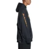 Moletom com capuz SBalenciaga Metallica, corte oversized «Black Orange» 697879TMV891055