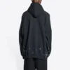 Moletom com capuz SBalenciaga Metallica, corte oversized «Black Orange» 697879TMV891055
