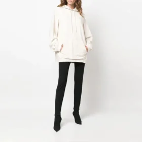 Moletom desportivo oversized com cordão «Branco» 600583TLVA19080