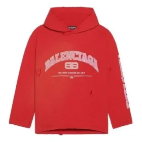 Molletom com capuz curto Balenciaga «Cardi Red» 670946-TLVJ3-6441 Molletom com capuz curto Balenciaga «Cardi Red» 670946-TLVJ3-6441