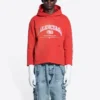 Molletom com capuz curto Balenciaga «Cardi Red» 670946-TLVJ3-6441