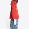 Molletom com capuz curto Balenciaga «Cardi Red» 670946-TLVJ3-6441