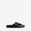 Mules com cinto para homem em preto