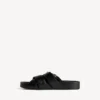 Mules com cinto para homem em preto