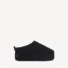 Mules de plataforma macia «Alaska» para mulher, em preto