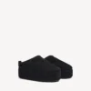 Mules de plataforma macia «Alaska» para mulher, em preto