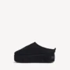 Mules de plataforma macia «Alaska» para mulher, em preto