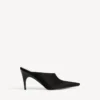 Mules Duchesse para mulher em preto