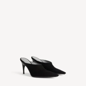 Mules Duchesse para mulher em preto
