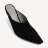 Mules Duchesse para mulher em preto