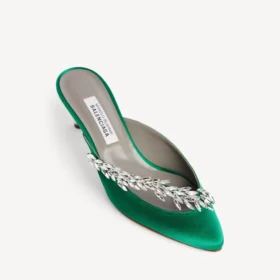 Mules femininas Balenciaga | Manolo Blahnik na cor «grass»