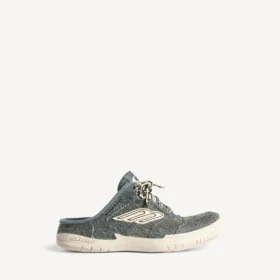 Mules «Hamptons» em Denim para mulher, em azul/branco sujo