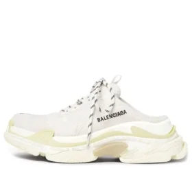 Mules Triple S «Branco com Espuma Dupla e Malha» 755686W3SM29097