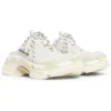 Mules Triple S «Branco com Espuma Dupla e Malha» 755686W3SM29097
