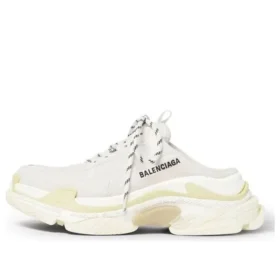 Mules Triple S «Branco com Espuma Dupla e Malha» 755687W3SM29097