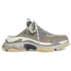 Mules Triple S «Cinza-azul com espuma dupla e malha» 755687W3SM11259