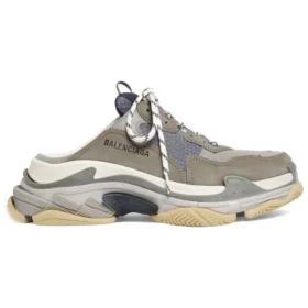 Mules Triple S «Cinza-azul com espuma dupla e malha» 755687W3SM11259