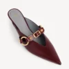 Mules urbanos para mulher em merlot