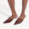 Mules urbanos para mulher em merlot