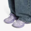 Mules xadrez 3XL para mulher em lilás