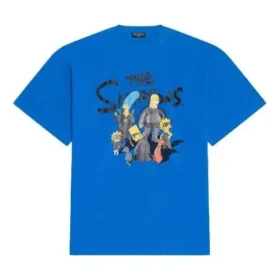 Oversized Balenciaga x The Simpsons T-shirt «Azul» 676589TLVG74210