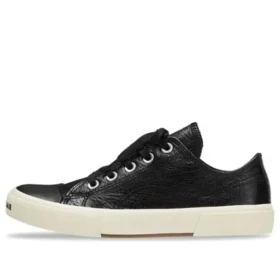 Paris Low Top Sneaker «Couro preto e borracha branca» 688757W3RCB1090