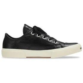 Paris Low Top Sneaker «Couro preto e borracha branca» 688757W3RCB1090