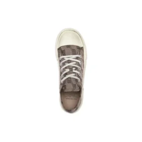 Paris Low Top Sneaker «Tan Allover Logo Cotton and White Rubber» 688754W3RQ22298