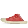Paris Mules «Algodão Desgastado Vermelho e Borracha Branca» 693952W3RC36090
