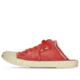 Paris Mules «Algodão Desgastado Vermelho e Borracha Branca» 693952W3RC36090