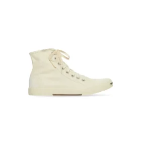 Paris Sneaker de cano alto «Algodão branco desgastado e borracha branca» 688756W3RC49090