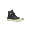 Paris Sneaker de cano alto «Algodão rasgado preto e borracha branca» 688752W3RC11090