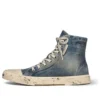Paris Sneaker de cano alto «Blue Destroyed Denim and Rubber» 688752W3RCL4090